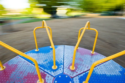 Empty Spinning Carousel