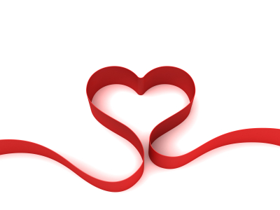 Heart from ribbon